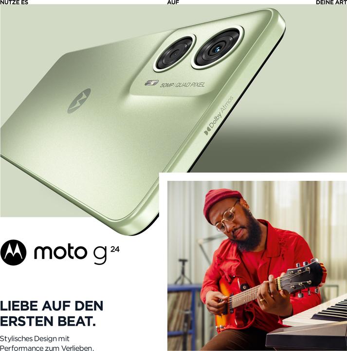 Productafbeelding Motorola moto g24 (128 GB, IJsgroen, 6.56", Hybride dubbele SIM, 50 Mpx, 4G)