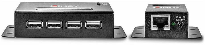 Produktbild Lindy USB 2.0 Cat.5 Extender 50m Power over RJ45 4 Port (USB-A, 4 Ports)