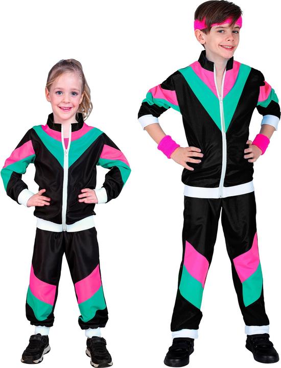 Produktbild Widmann 80er Jahre Schwarzer Jogginganzug für Kinder (146, 158)