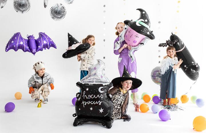 Produktbild Partydeco Fledermaus Folienballon Halloween violett (1 x)