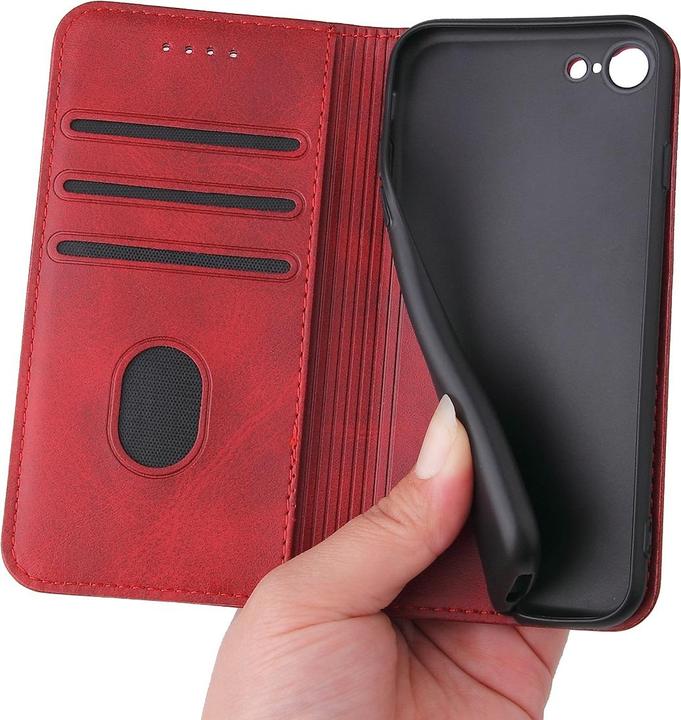 Image du produit Cover-Discount iPhone SE / 8 / 7 - Stand Flip Case étui rouge (Apple iPhone SE)
