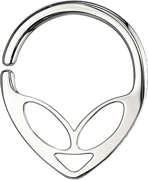 Star Piercing Micro Piercing Ring silber Alien (ohne Messing, Chirurgenstahl 316L)