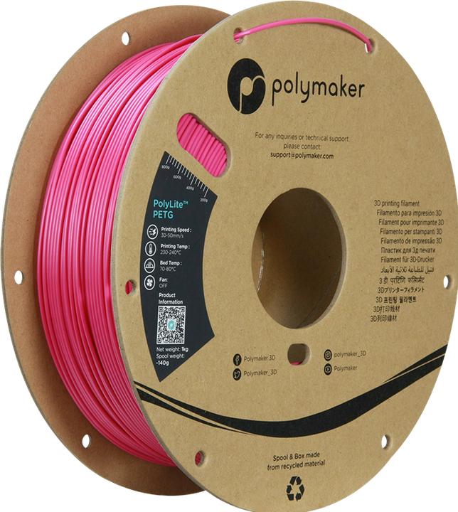 Actual product image Polymaker PolyLite PETG (PETG, 1.75 mm, 1000 g, Transparent)