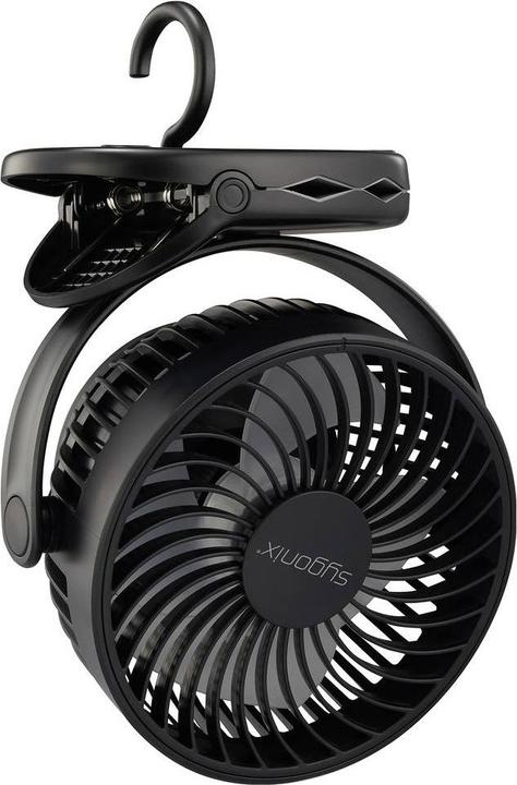 Actual product image Sygonix Akku-Ventilator 4 W Schwarz (55 dB)