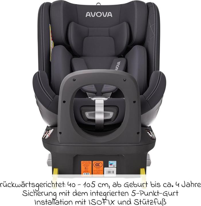 Actual product image Avova Swan-Fix I-Size Reboard child seat (Reboarder, ECE R129/i-Size Standard)