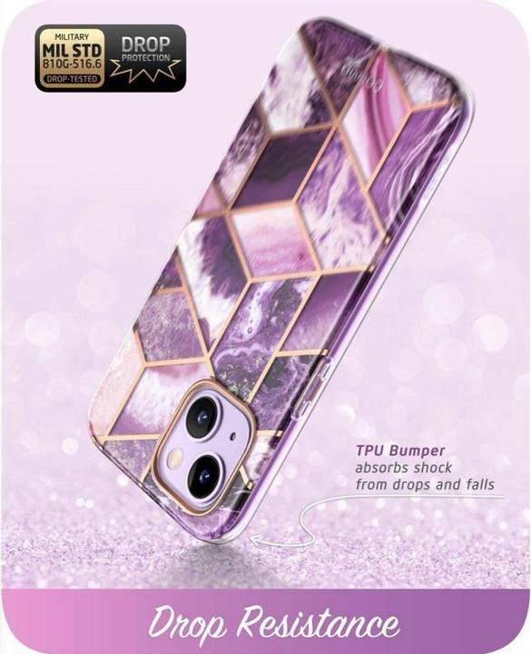 Actual product image Supcase Cosmo Iphone 14 Plus Marble Purple (Apple iPhone 14 Plus)