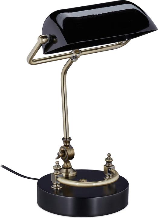 Actual product image Relaxdays Banker lamp (E27)