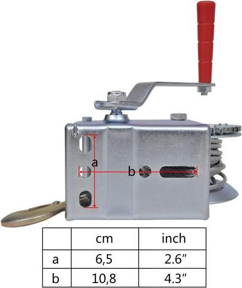 Actual product image Arwin Hand winch with wire rope