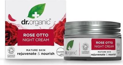Dr. Organic Dr Organic Rose Otto Night Cream Natural Vegan Cruelty Free Paraben SLS Free Restoring 50ml (50 ml, Night cream)