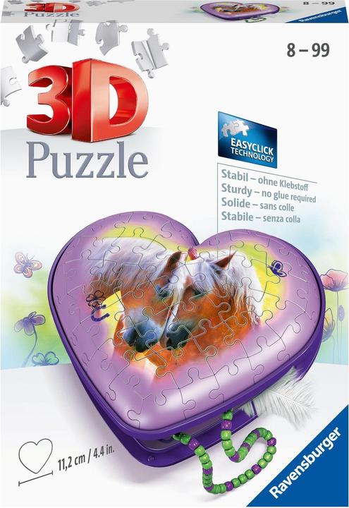 Produktbild Ravensburger Herzschatulle Pferde (54 Teile)