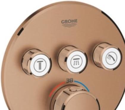 Produktbild Grohe Thermostat GROHTHERM SMARTCONTROL rd 3 ASV wa sun gebü