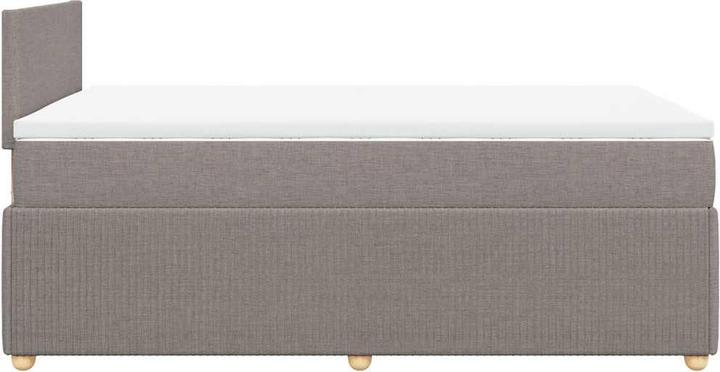 Produktbild VidaXL Boxspringbett Polsterbett Bett Einzelbett Matratze Taupe 80x200cm Stoff (80 x 200 cm, 80 x 200 cm)