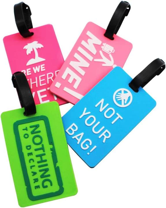 Produktbild Noya Kofferanhänger Gepäck-Etiketten Luggage Tag mit Adressschild - NOT YOUR BAG (4er Set) (Schlösser & Anhänger)