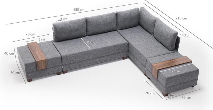 Actual product image Atelier del Sofa Alicia (Corner sofa, Sofa bed)
