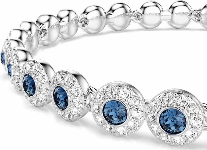 Immagine prodotto Swarovski Una Angelic Tennis Armband Rundschliff Blau Rhodiniert (19 cm, Metallo Swarovski)