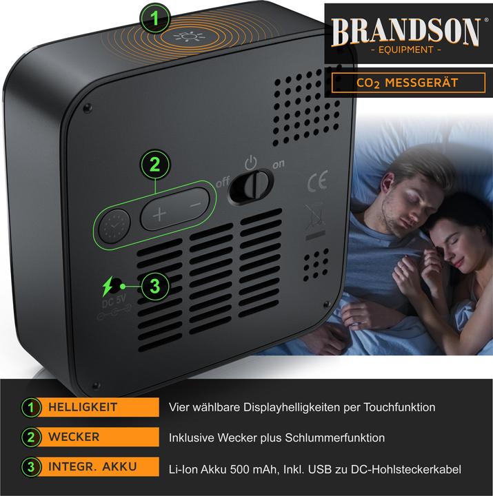 Image du produit Brandson Détecteur de CO2