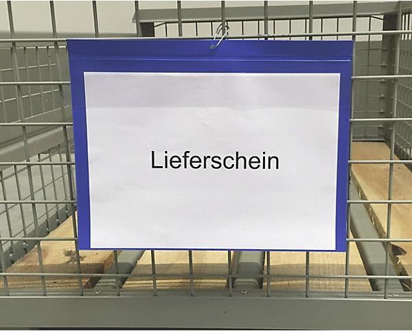 Actual product image kaiserkraft Labeling pockets with hanging hole, VE 100 pcs. (A4)
