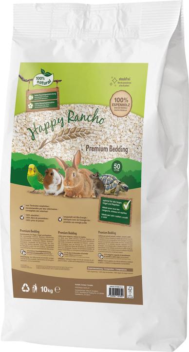 Image du produit Happy Rancho Litière pour petits animaux - Litière Premium 50l (10 kg, Copeaux)