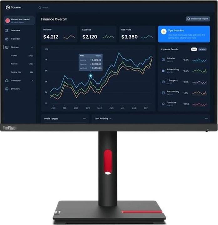 Image du produit Lenovo T23i-30 23inch FHD HDMI DP VGA (1920 x 1080 pixels, 23")
