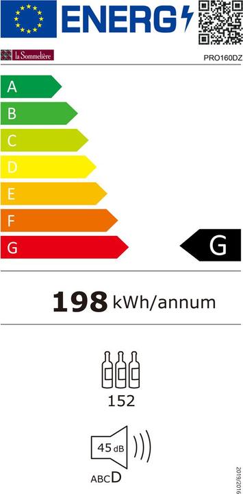Energy Label La Sommelière PRO160DZ