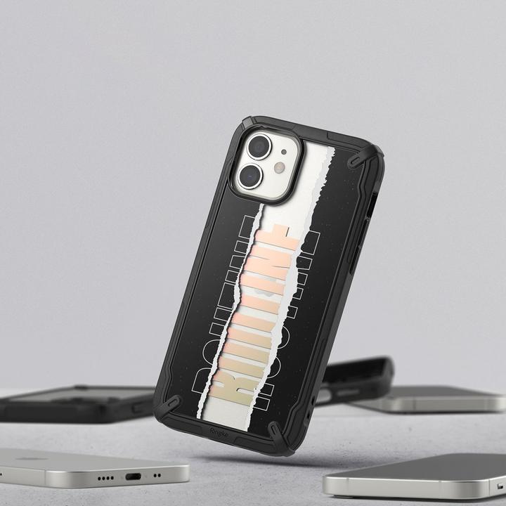 Actual product image Ringke Fusion X Design durable PC Case with TPU Bumper for iPhone 12 mini black (Routine) (XDAP0020) (Apple iPhone 12 mini)