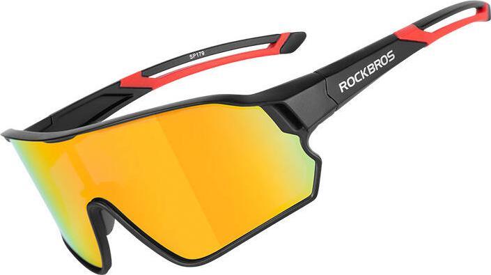 Rockbros Polarized cycling glasses 10135R (red) (Black Red, Red, Black)