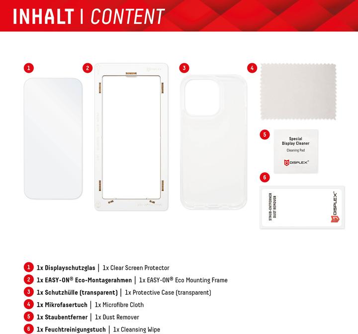 Actual product image Displex Real Glass, 2D Panzerglas + Handyhülle (1 Piece, Samsung Galaxy A54 5G)