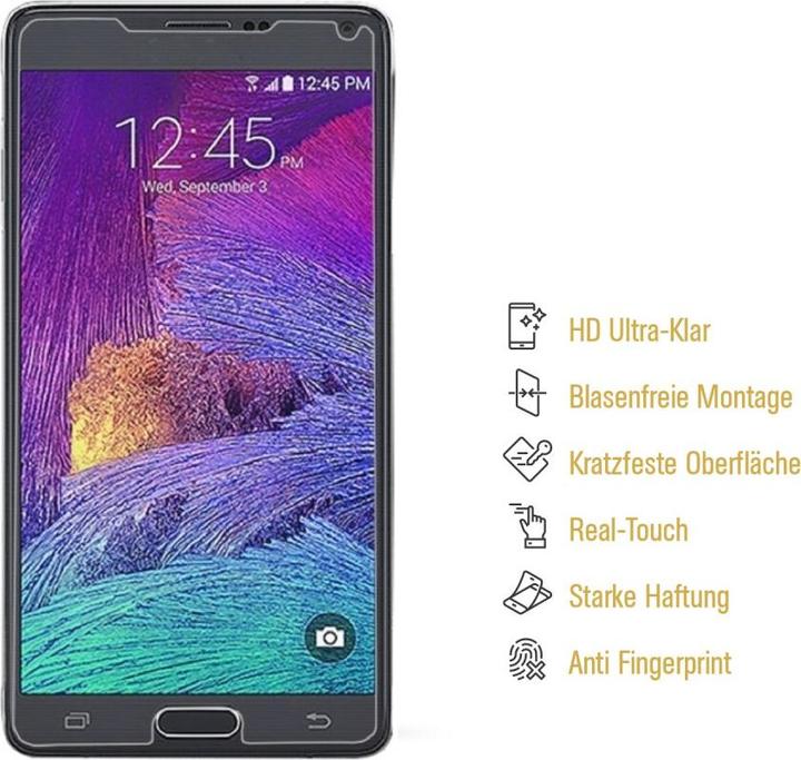 Produktbild Protectorking 2x Panzerfolie Anti-Shock HD Klar (2 Stück, Samsung Galaxy Note 4)