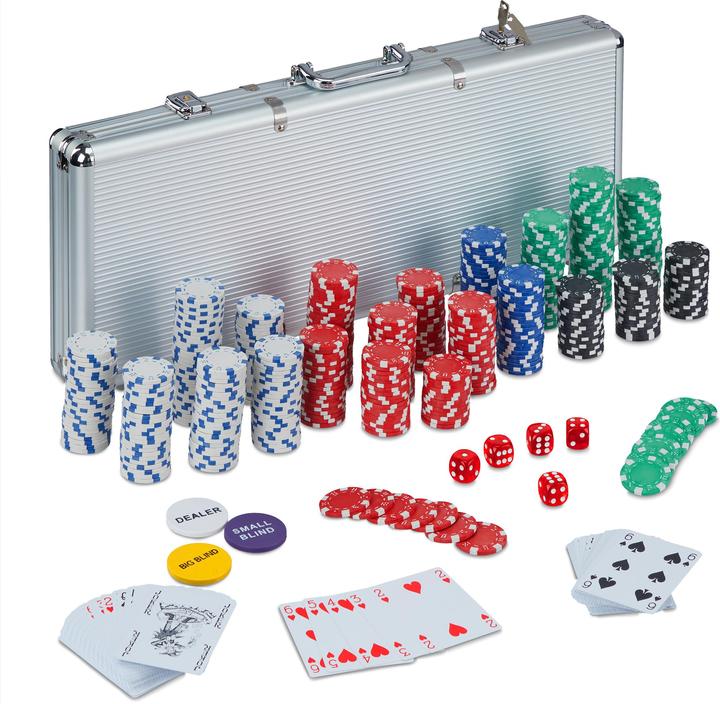 Relaxdays Pokerkoffer (Multilingual)