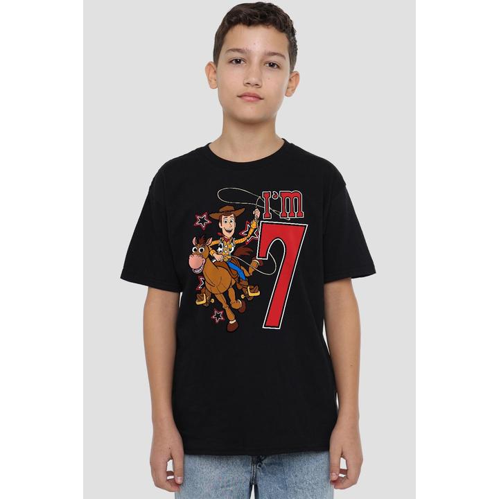 Immagine prodotto Toy Story I'm 7 Maglietta Compleanno Legno Bambini (140)
