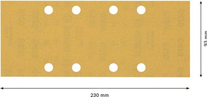 Actual product image Bosch Professional Zubehör EXPERT C470 Schleifpapier mit 8 Löchern für Schwingschleifer, 93 x 230 mm, G 320, 10-tlg. (320)