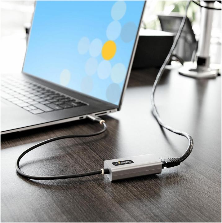 Actual product image StarTech com US1GC30B2, Verkabelt, USB Typ-C, Ethernet, 5000 Mbit/s, Schwarz, Grau (USB-C, RJ45 (1x))