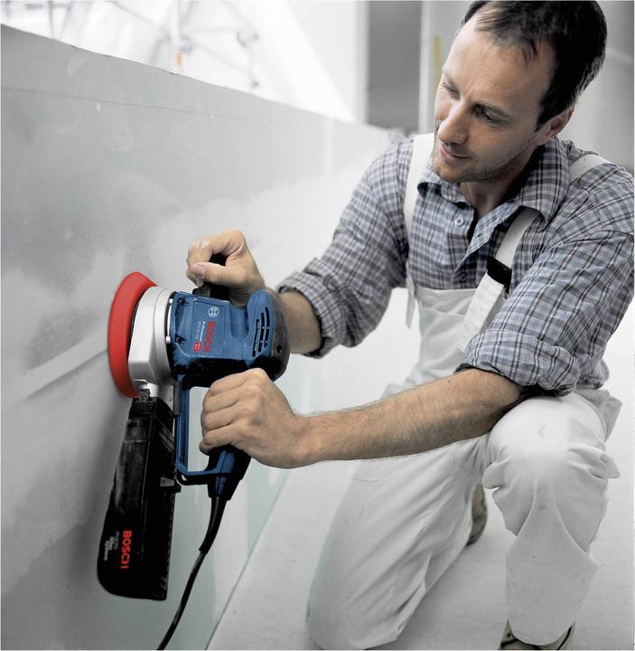 Actual product image Bosch Professional Random orbital sander GEX 34-150, sanding disc, 1 x paper dust bag, 1 x dust extraction pad. (Eccentric grinder, 340 W)
