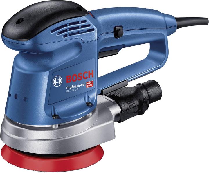 Produktbild Bosch Professional Exzenterschleifer GEX 34-125, Schleifteller, 1 x Pap.staub-btl., 1 x Absaugad. (Exzenterschleifer, 340 W)