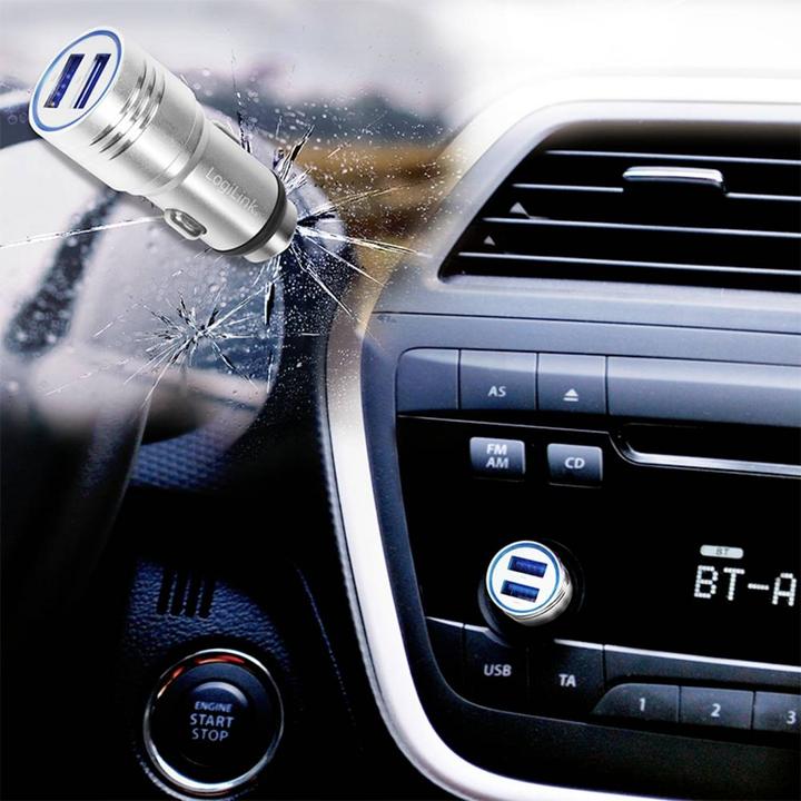 Produktbild LogiLink USB Kfz Ladeadapter