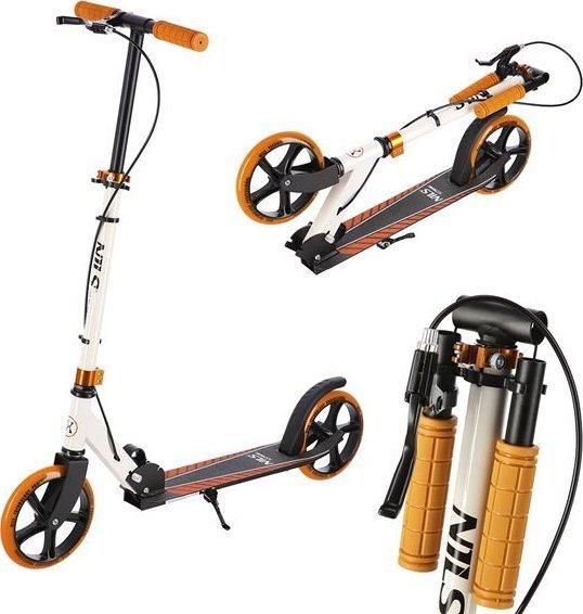 Actual product image Nils eXtreme HM0107 white-orange coloured scooter