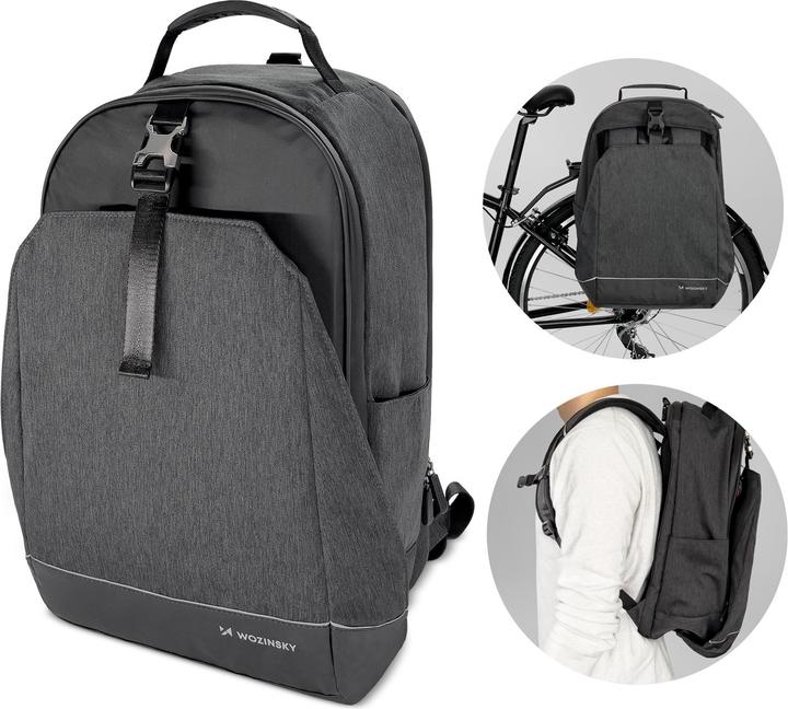 Image du produit Wozinsky Valise de vélo Sac à dos de vélo avec cadre 2en1 30l noir (WBB33BK) (30 l, Sacoche de cadre)
