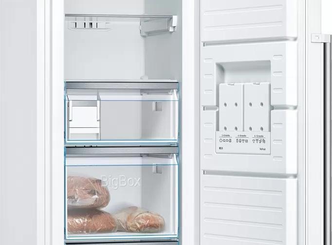 Actual product image Bosch Hausgeräte Series 6 GSN36AWEP, 242 L, 20 kg/24h, 39 dB, No Frost system, E, White (Stand-alone, 242 l)