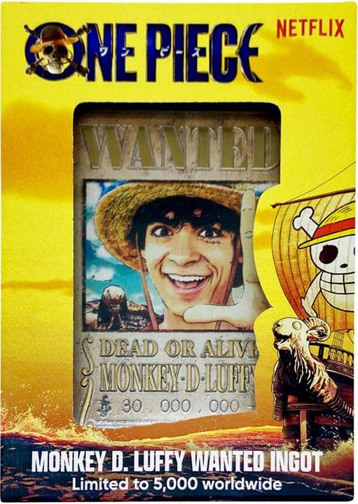 Actual product image Fanattik One Piece Metal Bar Luffy Wanted Poster Limited Edition