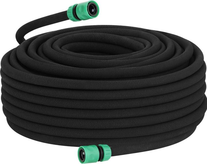 Produktbild Hillvert Tropfschlauch Bewässerung Perlschlauch 50 m Gartenbewässerung 20 Haken Hahnstück (Tropfschlauch + Tropfrohr)