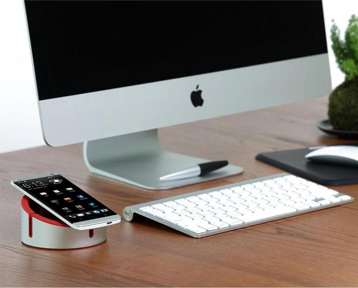 Actual product image Just Mobile AluCup Grande - Mobile/Smartphone - MP3 Player - Tablet/UMPC - Indoor - Red - Si