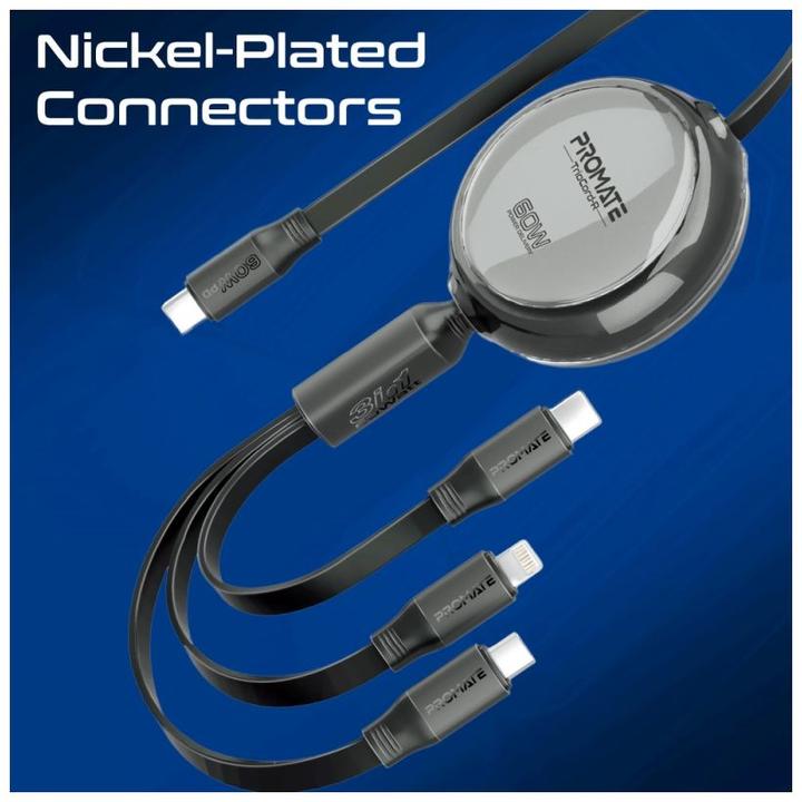 Actual product image ProMate TrioCord-R Black (1.10 m)
