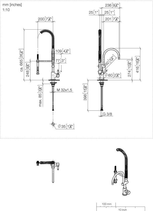 Produktbild Dornbracht 33880888-00 Einhebelmischer Profi Tara Classic