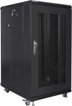 Productafbeelding Lanberg SZAFA INSTALACYJNA RACK STOJĄCA 19" 22U 600X800 CZARNA DRZWI PERFOROWANE (FLAT PACK) (22 HE, 19 inch rek)