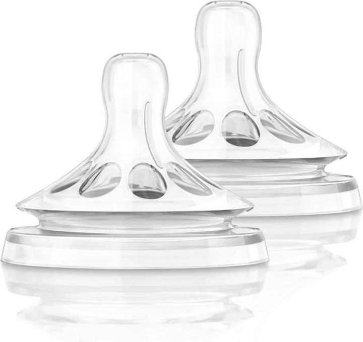 Actual product image Philips Avent Natural Nipple Slow Flow Scf65227 1m 2 units