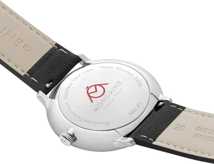 Produktbild Mondaine MLE.41910.LBV Herrenuhr Doppio Solar 41mm 5ATM (Swiss Made, Analoguhr)