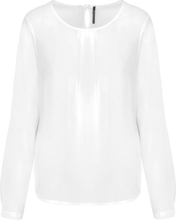 Kariban Bluse, langarm, aus Krepp, Damen