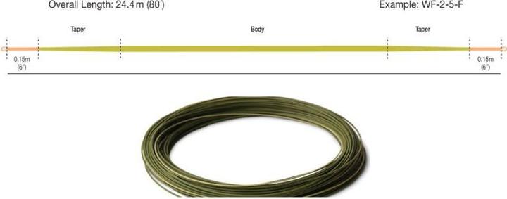 Rio Products Euro Nymph Fliegenschnur in Orange/Sage/Olive (#2-5) kaufen