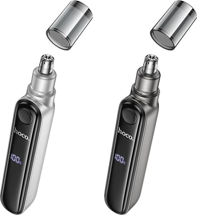 Actual product image Hoco Headphone with microphone nose hair trimmer with display HP33 silver