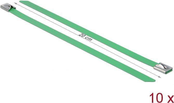 Produktbild Delock Edelstahlkabelbinder 200x7,9 10 Stk. (Metallkabelbinder, 200 mm, 10 Stk.)